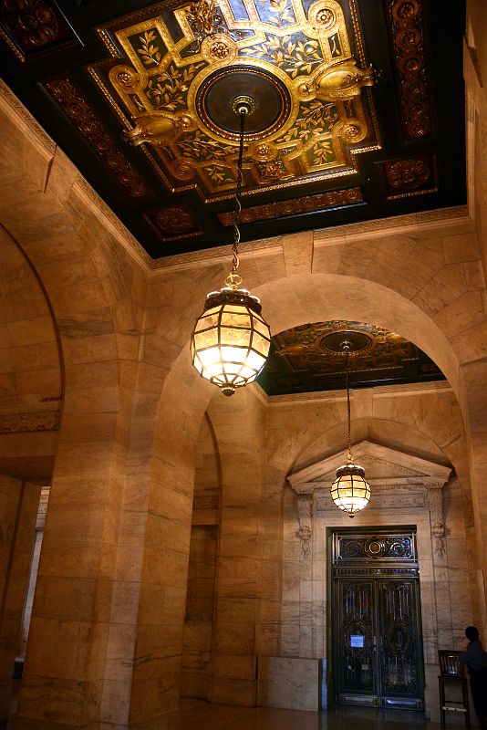 11-1 Hallway Behind The Entrance Lobby With Chandelier And Door New York City Public Library Main Branch